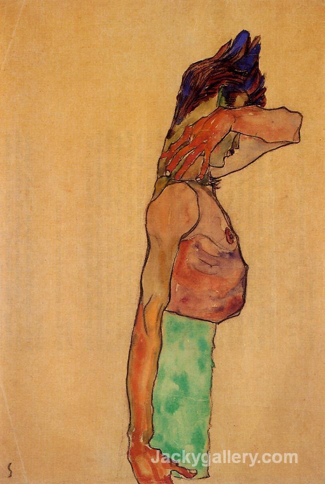 Standing Male Nude by Egon Schiele paintings reproduction